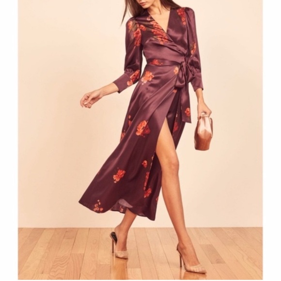 NEW Reformation Merrick Silk Dress Azusa Medium - Picture 12 of 17